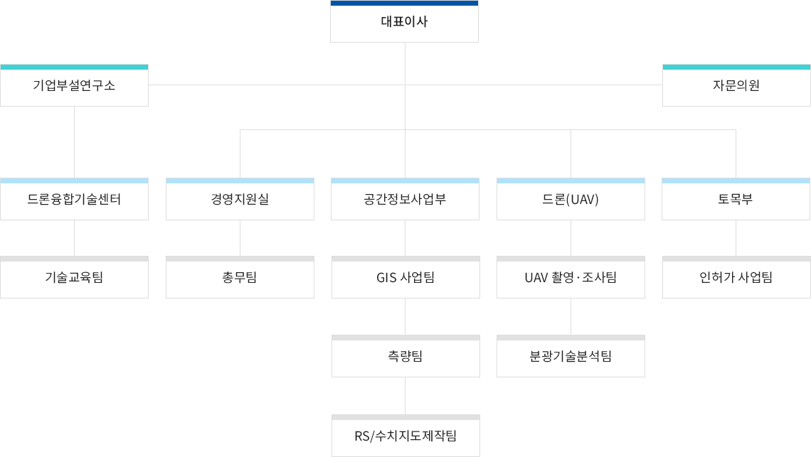스마트지오 조직도
